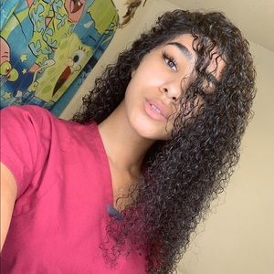 unprocessed curly lace frontal wig Brazilian